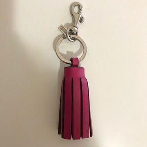 Coach Pink Keychain tassel
